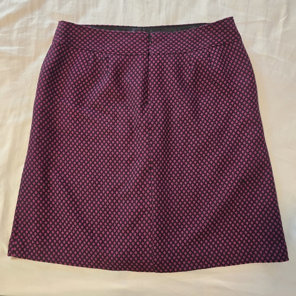 Ann Taylor Pink & Black Jacquard Skirt Suit Set Size 14 - Picture 6 of 8
